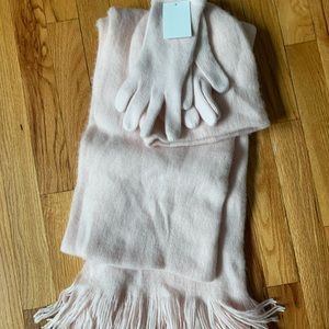 Blush scarf, gloves and hat set BNWT